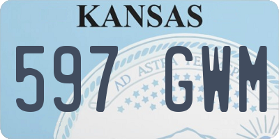 KS license plate 597GWM