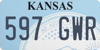 KS license plate 597GWR