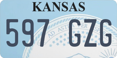 KS license plate 597GZG