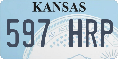 KS license plate 597HRP