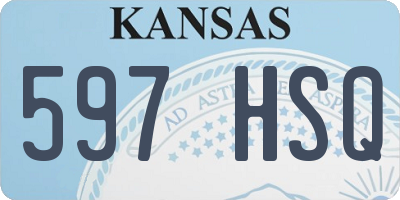 KS license plate 597HSQ
