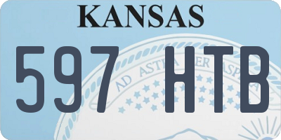 KS license plate 597HTB