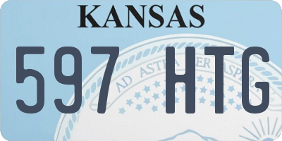 KS license plate 597HTG