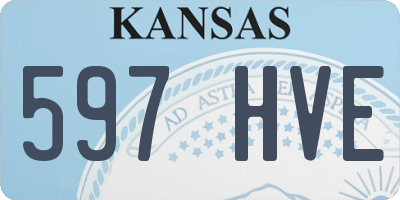 KS license plate 597HVE