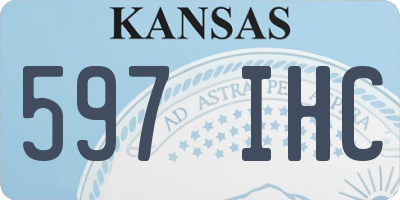 KS license plate 597IHC