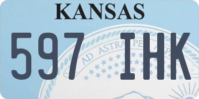 KS license plate 597IHK