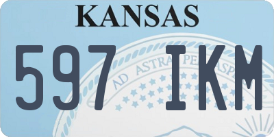 KS license plate 597IKM