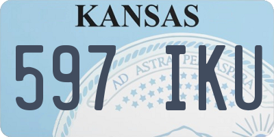 KS license plate 597IKU