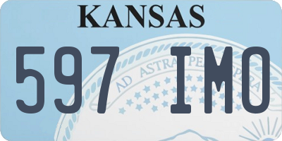 KS license plate 597IMO