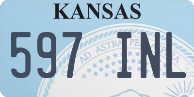 KS license plate 597INL