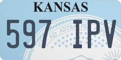 KS license plate 597IPV