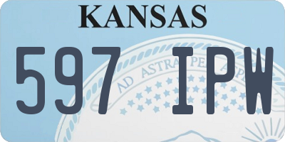 KS license plate 597IPW