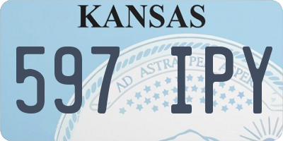 KS license plate 597IPY