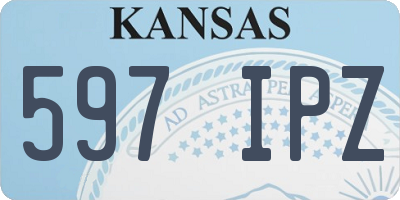 KS license plate 597IPZ