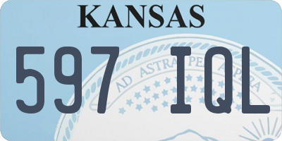KS license plate 597IQL