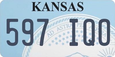 KS license plate 597IQO