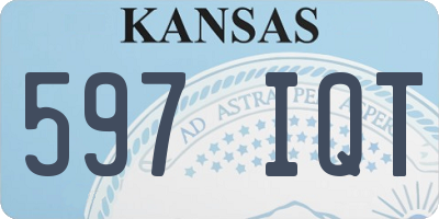 KS license plate 597IQT
