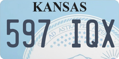 KS license plate 597IQX
