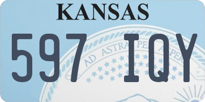 KS license plate 597IQY