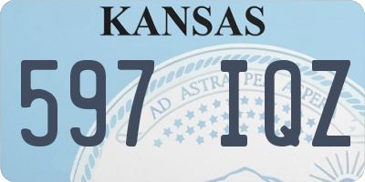 KS license plate 597IQZ