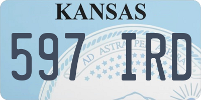 KS license plate 597IRD