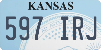 KS license plate 597IRJ