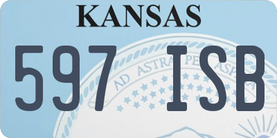 KS license plate 597ISB