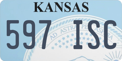 KS license plate 597ISC