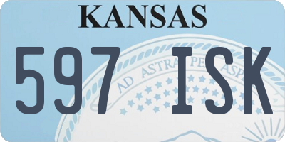 KS license plate 597ISK