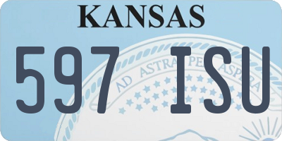 KS license plate 597ISU