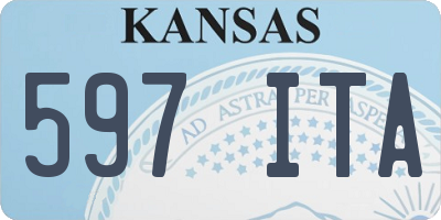 KS license plate 597ITA