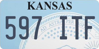KS license plate 597ITF