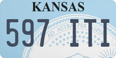 KS license plate 597ITI