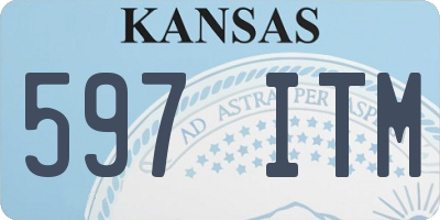 KS license plate 597ITM