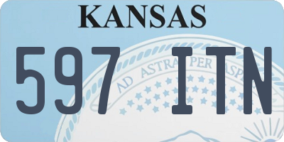 KS license plate 597ITN