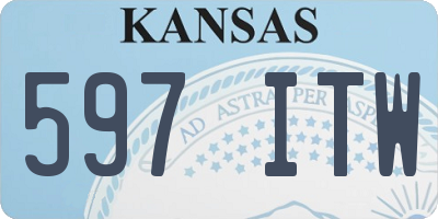 KS license plate 597ITW