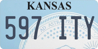 KS license plate 597ITY