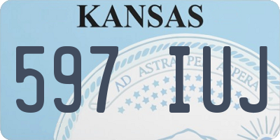 KS license plate 597IUJ