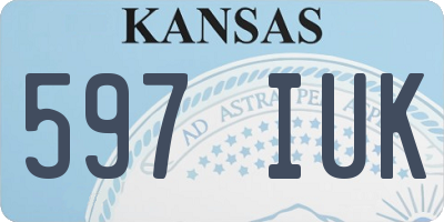 KS license plate 597IUK