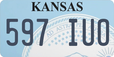 KS license plate 597IUO