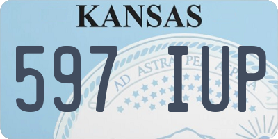 KS license plate 597IUP