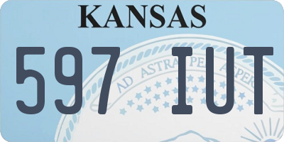 KS license plate 597IUT