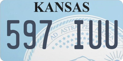 KS license plate 597IUU