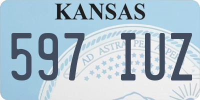KS license plate 597IUZ