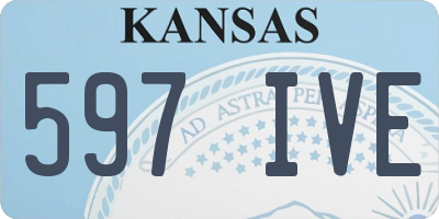 KS license plate 597IVE