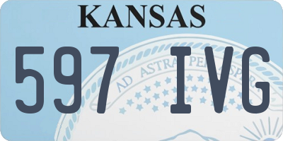 KS license plate 597IVG