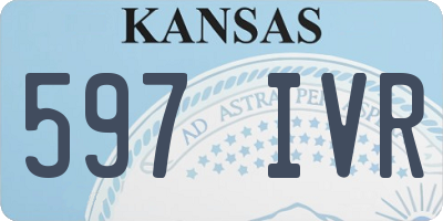 KS license plate 597IVR