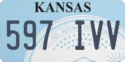 KS license plate 597IVV