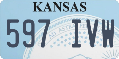 KS license plate 597IVW