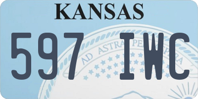 KS license plate 597IWC